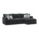 Malvern Modular 3 Seater Right Hand Chaise Sofa in Charcoal fabric - Group 15