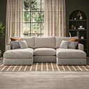 Malvern Modular 3 Seater U-Shape Chaise Sofa in Beige fabric - Group 16