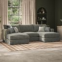 Malvern Modular 3 Seater U-Shape Chaise Sofa in Olive Green fabric - Group 16