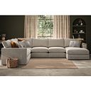 Malvern Modular 6 Seater Right Hand Corner Sofa with Chaise in Beige fabric - Group 19