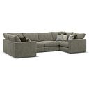 Malvern Small U-Shape Modular Corner Sofa in Olive Green fabric - Group 10