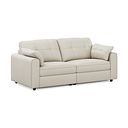 Marley 2 Seater Modular Sofa in Oslo Bone China Leather - Group 8