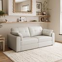 Marley 2 Seater Modular Sofa in Oslo Bone China Leather - Group 8