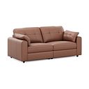 Marley 2 Seater Modular Sofa in Oslo Mocha Mouse Leather - Group 8