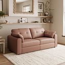 Marley 2 Seater Modular Sofa in Oslo Mocha Mouse Leather - Group 8