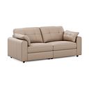 Marley 2 Seater Modular Sofa in Oslo Mushroom Leather - Group 8
