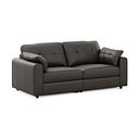 Marley 2 Seater Modular Sofa in Oslo Storm Leather - Group 8