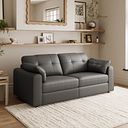 Marley 2 Seater Modular Sofa in Oslo Storm Leather - Group 8