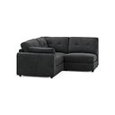Marley 3 Seat Left Hand Modular Corner Sofa in Lila Charcoal Fabric - Group 6