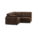 Marley 3 Seat Left Hand Modular Corner Sofa in Lila Chocolate Fabric - Group 6
