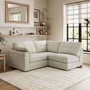 Marley 3 Seat Left Hand Modular Corner Sofa in Lila Ivory Fabric - Group 6