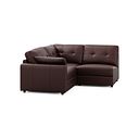 Marley 3 Seat Left Hand Modular Corner Sofa in Oslo Chestnut Leather - Group 6
