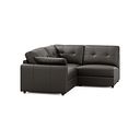 Marley 3 Seat Left Hand Modular Corner Sofa in Oslo Storm Leather - Group 6