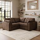 Marley 3 Seat Modular Corner Sofa in Lila Chocolate Fabric - Group 1