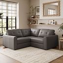 Marley 3 Seat Modular Corner Sofa in Oslo Elephant Grey Leather - Group 1
