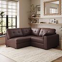 Marley 3 Seat Right Hand Modular Corner Sofa in Oslo Chestnut Leather - Group 7