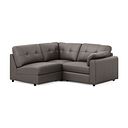 Marley 3 Seat Right Hand Modular Corner Sofa in Oslo Elephant Grey Leather - Group 7