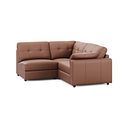 Marley 3 Seat Right Hand Modular Corner Sofa in Oslo Mocha Mouse Leather - Group 7