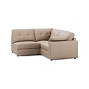 Marley 3 Seat Right Hand Modular Corner Sofa in Oslo Mushroom Leather - Group 7