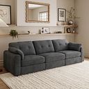 Marley 3 Seater Modular Sofa in Lila Charcoal Fabric - Group 9
