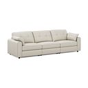 Marley 3 Seater Modular Sofa in Oslo Bone China Leather - Group 9