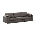 Marley 3 Seater Modular Sofa in Oslo Elephant Grey Leather - Group 9