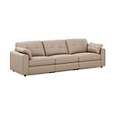 Marley 3 Seater Modular Sofa in Oslo Mushroom Leather - Group 9