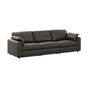Marley 3 Seater Modular Sofa in Oslo Storm Leather - Group 9