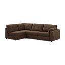 Marley 4 Seat Left Hand Modular Corner Sofa in Lila Chocolate Fabric - Group 4