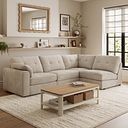 Marley 4 Seat Left Hand Modular Corner Sofa in Lila Natural Fabric - Group 4