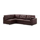 Marley 4 Seat Left Hand Modular Corner Sofa in Oslo Chestnut Leather - Group 4