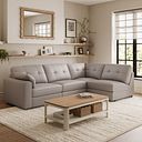 Marley 4 Seat Left Hand Modular Corner Sofa in Oslo Oyster Leather - Group 4