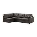 Marley 4 Seat Left Hand Modular Corner Sofa in Oslo Storm Leather - Group 4