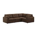 Marley 4 Seat Modular Left Hand Corner Sofa in Lila Chocolate Fabric - Group 2