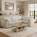 Marley 4 Seat Modular Left Hand Corner Sofa in Lila Ivory Fabric - Group 2