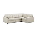 Marley 4 Seat Modular Left Hand Corner Sofa in Oslo Bone China Leather - Group 2
