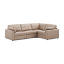 Marley 4 Seat Modular Left Hand Corner Sofa in Oslo Mushroom Leather - Group 2