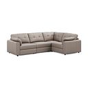 Marley 4 Seat Modular Left Hand Corner Sofa in Oslo Oyster Leather - Group 2