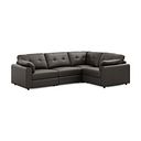 Marley 4 Seat Modular Left Hand Corner Sofa in Oslo Storm Leather - Group 2