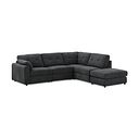 Marley 4 Seat Modular Open End Left Hand Corner Sofa in Lila Charcoal Fabric -  Group 4 FOOT