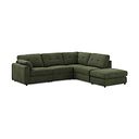 Marley 4 Seat Modular Open End Left Hand Corner Sofa in Lila Pine Fabric -  Group 4 FOOT