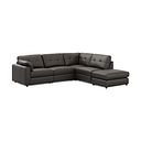Marley 4 Seat Modular Open End Left Hand Corner Sofa in Oslo Storm Leather -  Group 4 FOOT