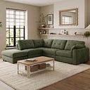 Marley 4 Seat Modular Open End Right Hand Corner Sofa in Lila Pine Fabric -Group 5 FOOT
