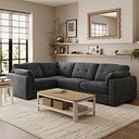 Marley 4 Seat Modular Right Hand Corner Sofa in Lila Charcoal Fabric - Group 2