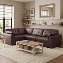 Marley 4 Seat Modular Right Hand Corner Sofa in Oslo Chestnut Leather - Group 2