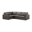 Marley 4 Seat Modular Right Hand Corner Sofa in Oslo Elephant Grey Leather - Group 2
