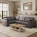 Marley 4 Seat Modular Right Hand Corner Sofa in Oslo Elephant Grey Leather - Group 2