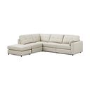 Marley 4 Seat Modular Open End Right Hand Corner Sofa in Oslo Bone China Leather -Group 5 FOOT