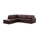 Marley 4 Seat Modular Open End Right Hand Corner Sofa in Oslo Chestnut Leather -Group 5 FOOT