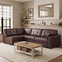 Marley 4 Seat Right Hand Modular Corner Sofa in Oslo Chestnut Leather - Group 5